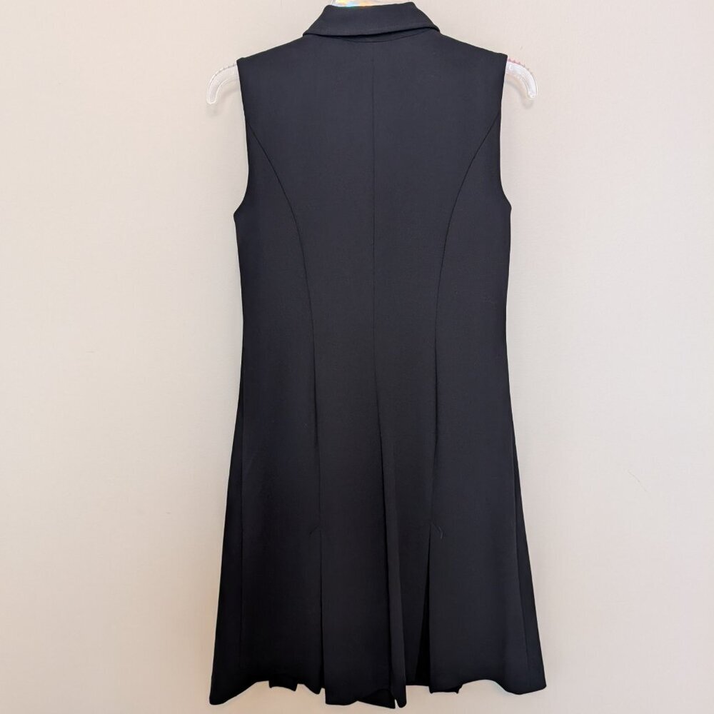DKNY double-breasted mini dress 4 sleeveless blazer gold buttons EUC Y2K - Picture 3 of 10